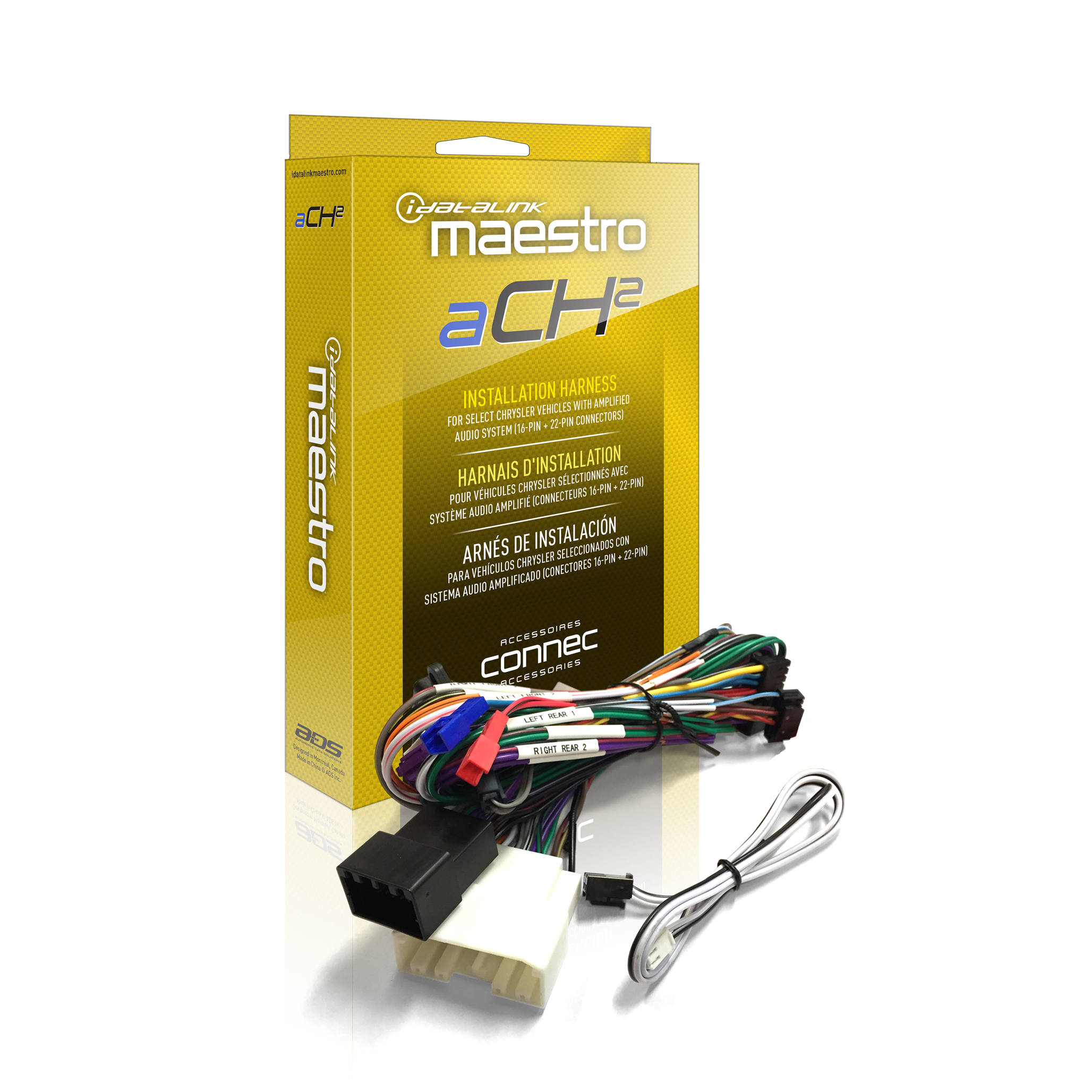 DSR1 Amp Replacement T-Harness for Select Chrysler Dodge Fiat Jeep and Ram