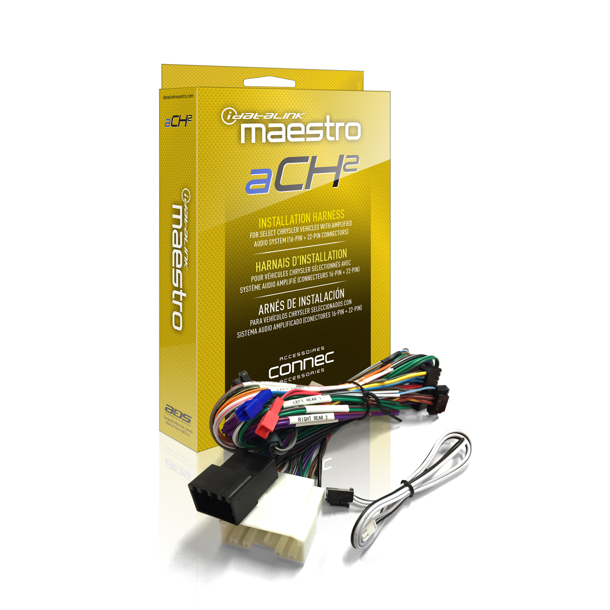 DSR1 Amp Replacement T-Harness for Select Chrysler Dodge Fiat Jeep and Ram