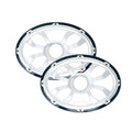 HXM69FGB -6"x9" Flush Mount Speaker Grills - Brushed Aluminum/Black (Pair)