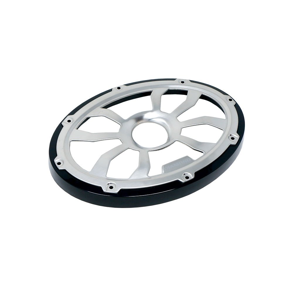 HXM69FGB -6"x9" Flush Mount Speaker Grills - Brushed Aluminum/Black (Pair)