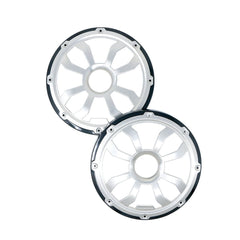HXM8FGB - 8" Elite Flush Mount Speaker Grills - Brushed Aluminum/Black (Pair)