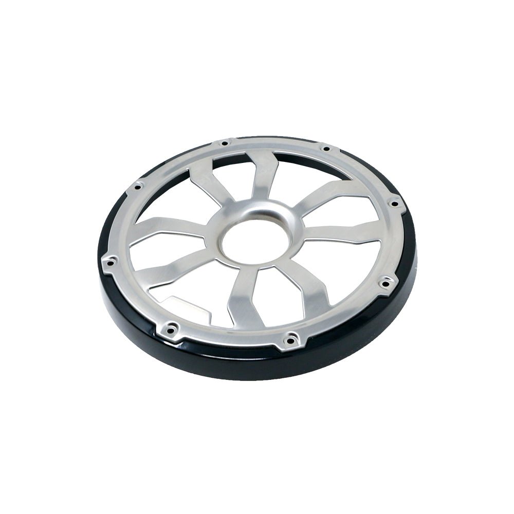 HXM8FGB - 8" Elite Flush Mount Speaker Grills - Brushed Aluminum/Black (Pair)