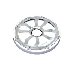 HXM8FGW -8" Elite Flush Mount Speaker Grills - Brushed Aluminum/White (Pair)