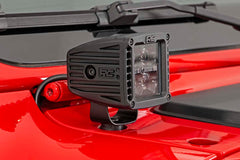 LED Light Kit | Cowl Mount | 2" Black Pair | White DRL | Jeep Gladiator JT/Wrangler JL (18-26)
