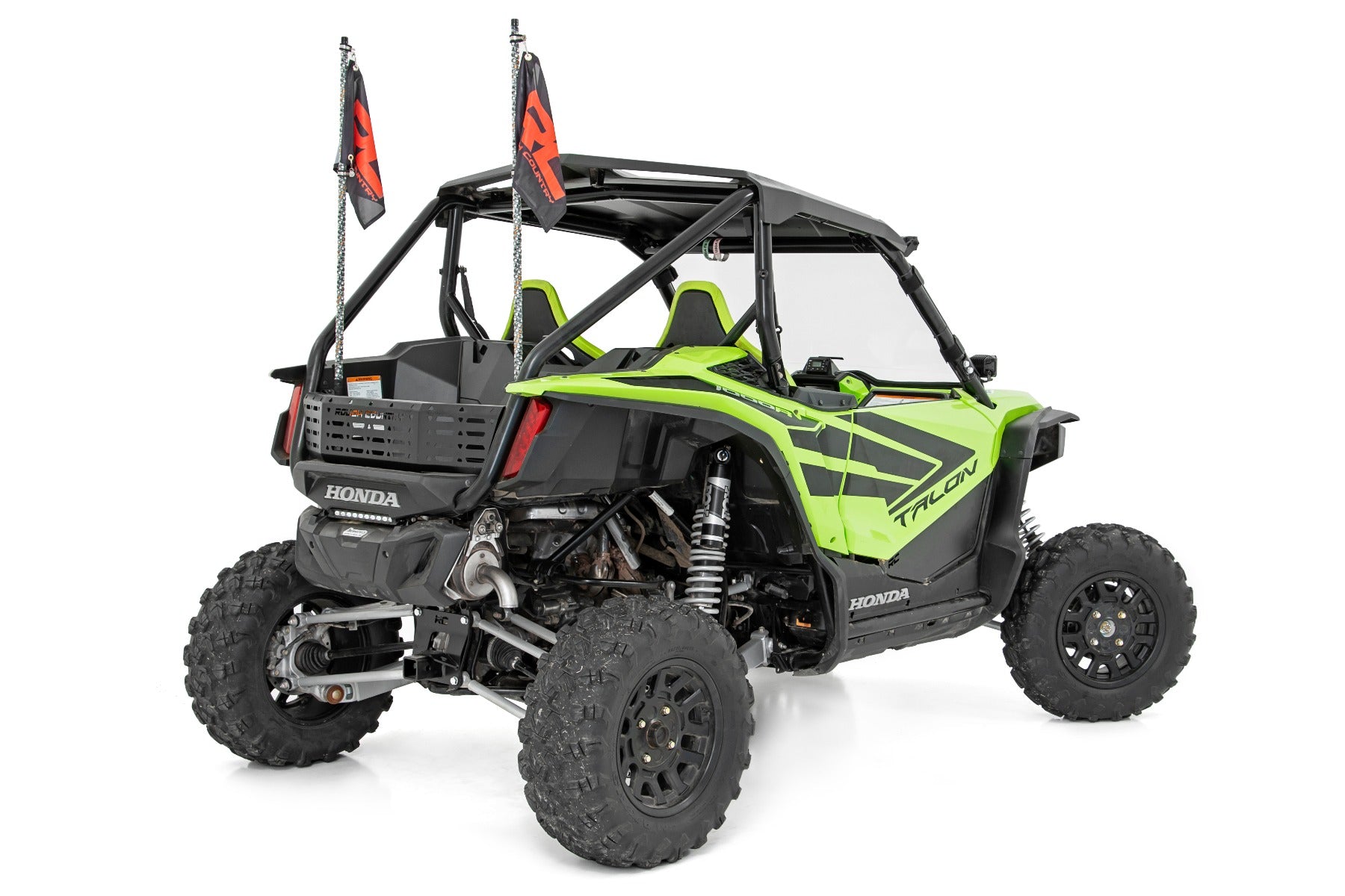 Whip Mount | Bed | 4' Multl-Color LED Whip Pair | Honda Talon 1000