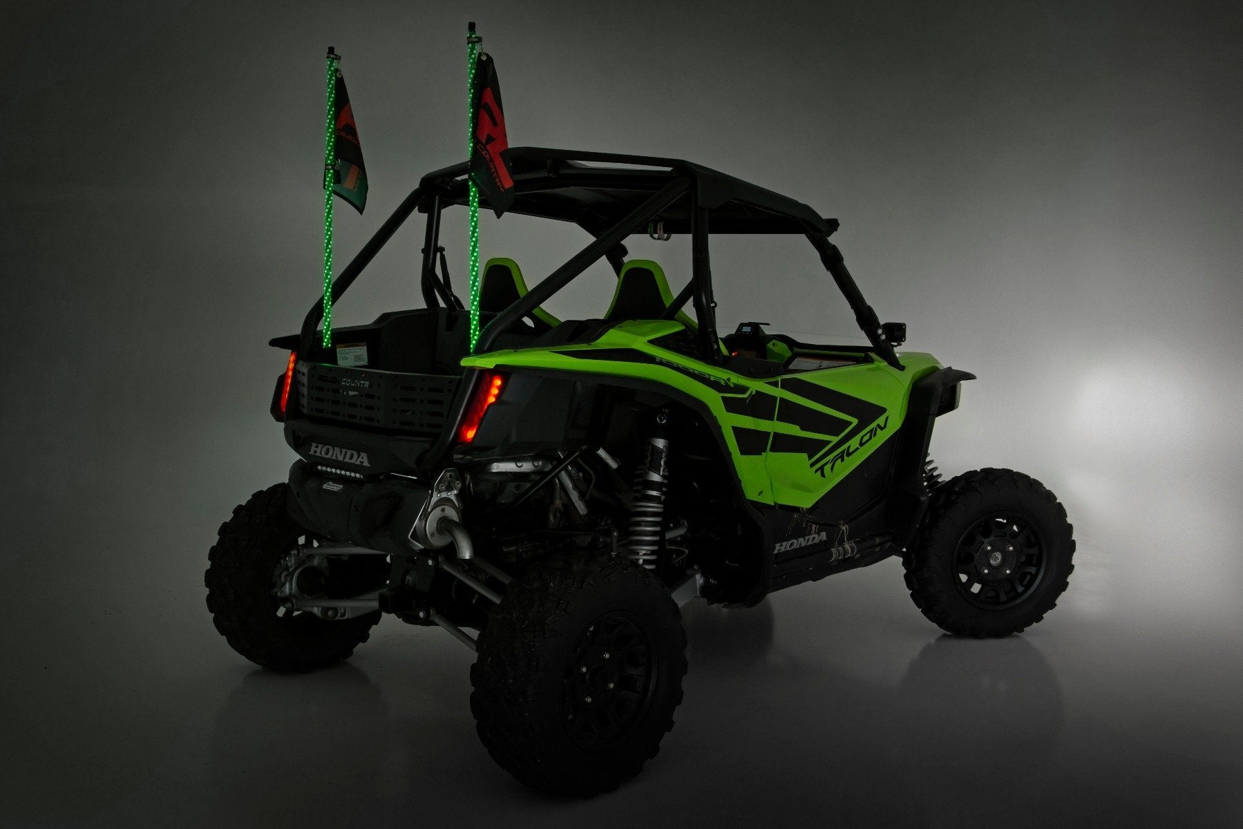 Whip Mount | Bed | 4' Multl-Color LED Whip Pair | Honda Talon 1000