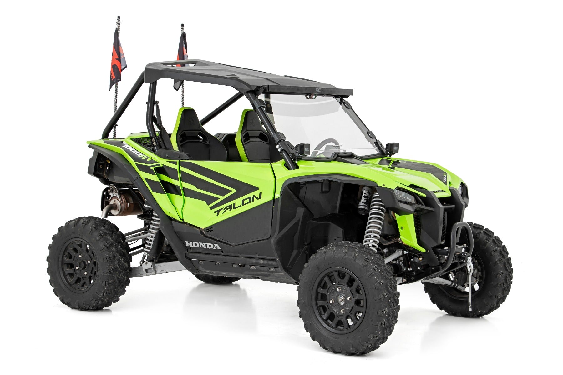 Whip Mount | Bed | 4' Multl-Color LED Whip Pair | Honda Talon 1000