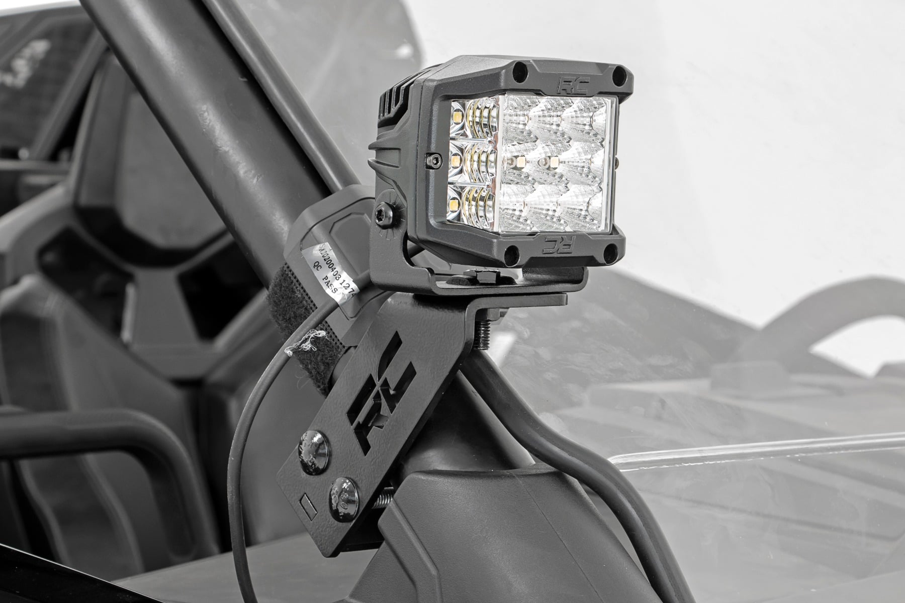 LED Light Kit | "A" Pillar Mount | 2" Chrome Pair | Wide Angle | Polaris RZR PRO XP