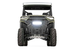 LED Light Kit | Bumper Mount | 12" Black Single Row | White DRL | Polaris Ranger XP 1000