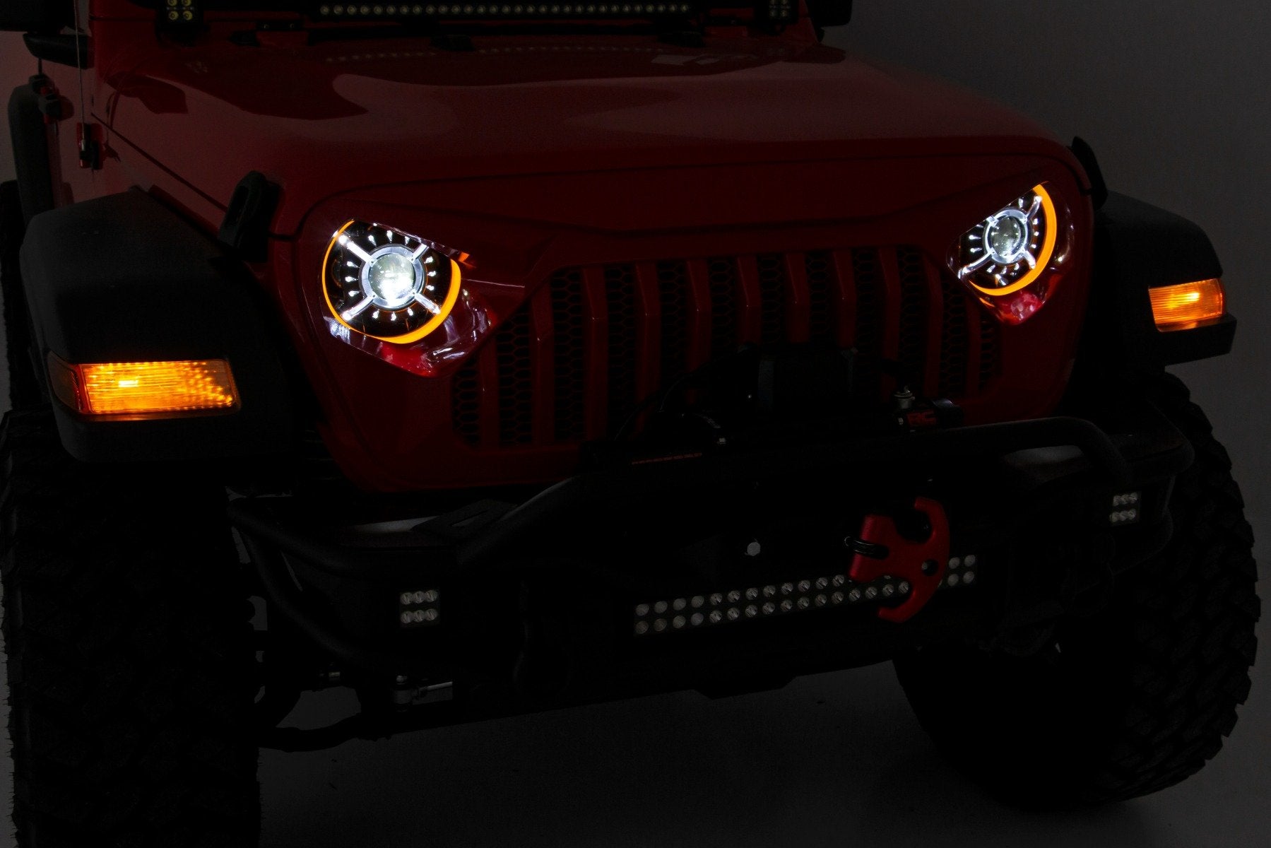 9 Inch DRL Halo LED Headlights | DOT Approved | Jeep Gladiator JT/Wrangler JL (18-26)