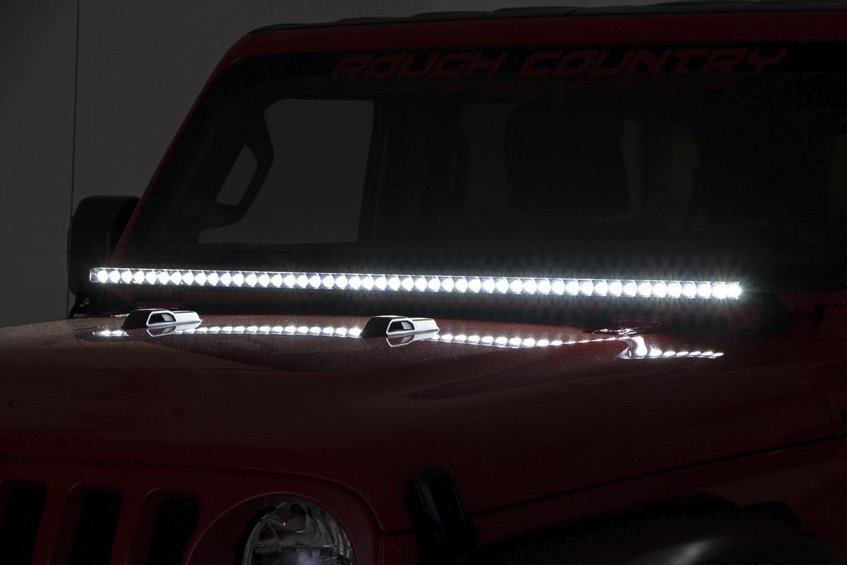 LED Light Kit | Cowl Mount | 50" Spectrum Single Row | Jeep Gladiator JT/Wrangler JL (18-26)