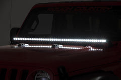 LED Light Kit | Cowl Mount | 50" Black Single Row | Jeep Gladiator JT/Wrangler JL (18-26)