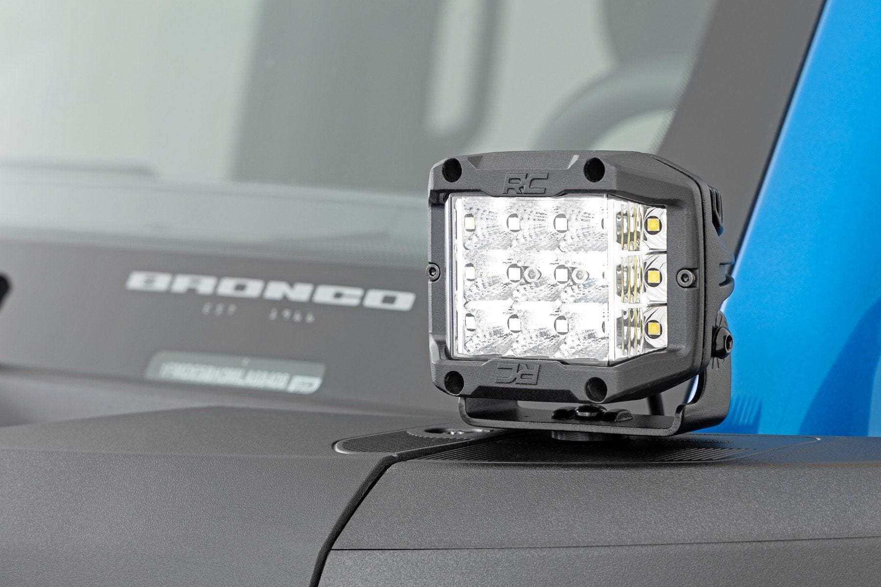 LED Light Kit | Ditch Mount | 2" Chrome Pair | Wide | Ford Bronco 4WD (21-26)