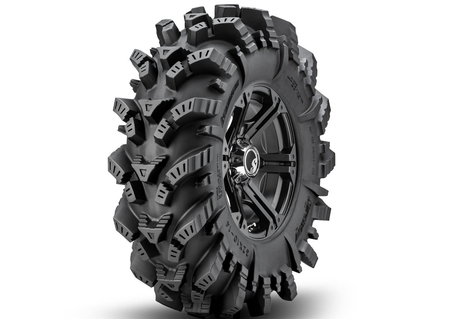 Intimidator Tires 26x10x14 on 14in. Bandit H-Series Black Wheels 4/156 Pattern