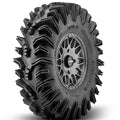 Intimidator Tires 34x10x15 on 15in. Matte Titanium Hellfire Wheels 4/136 Pattern