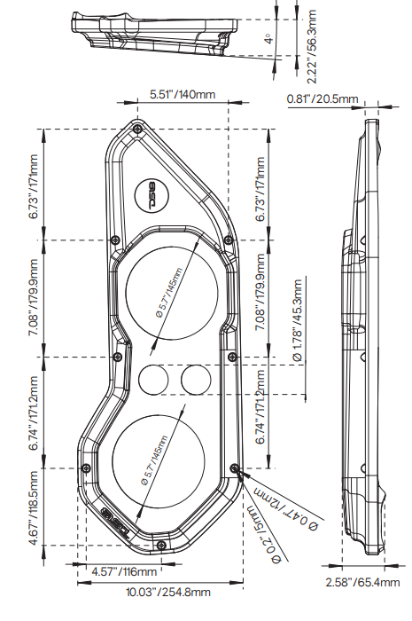 DS18 JL-FD-LR JL/JLU/JT(GLADIATOR) Front Door Panel 2 x 6.5" Speakers + 2 x 1" Tweeters with Custom Bar Handle - DS18
