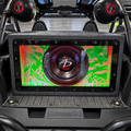 Kaos Kawasaki KRX Slammer Box with Audio Dynamics 12-inch subwoofer installed