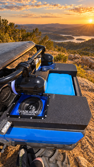 Polaris General dual 10-inch enclosure acrylic window detail