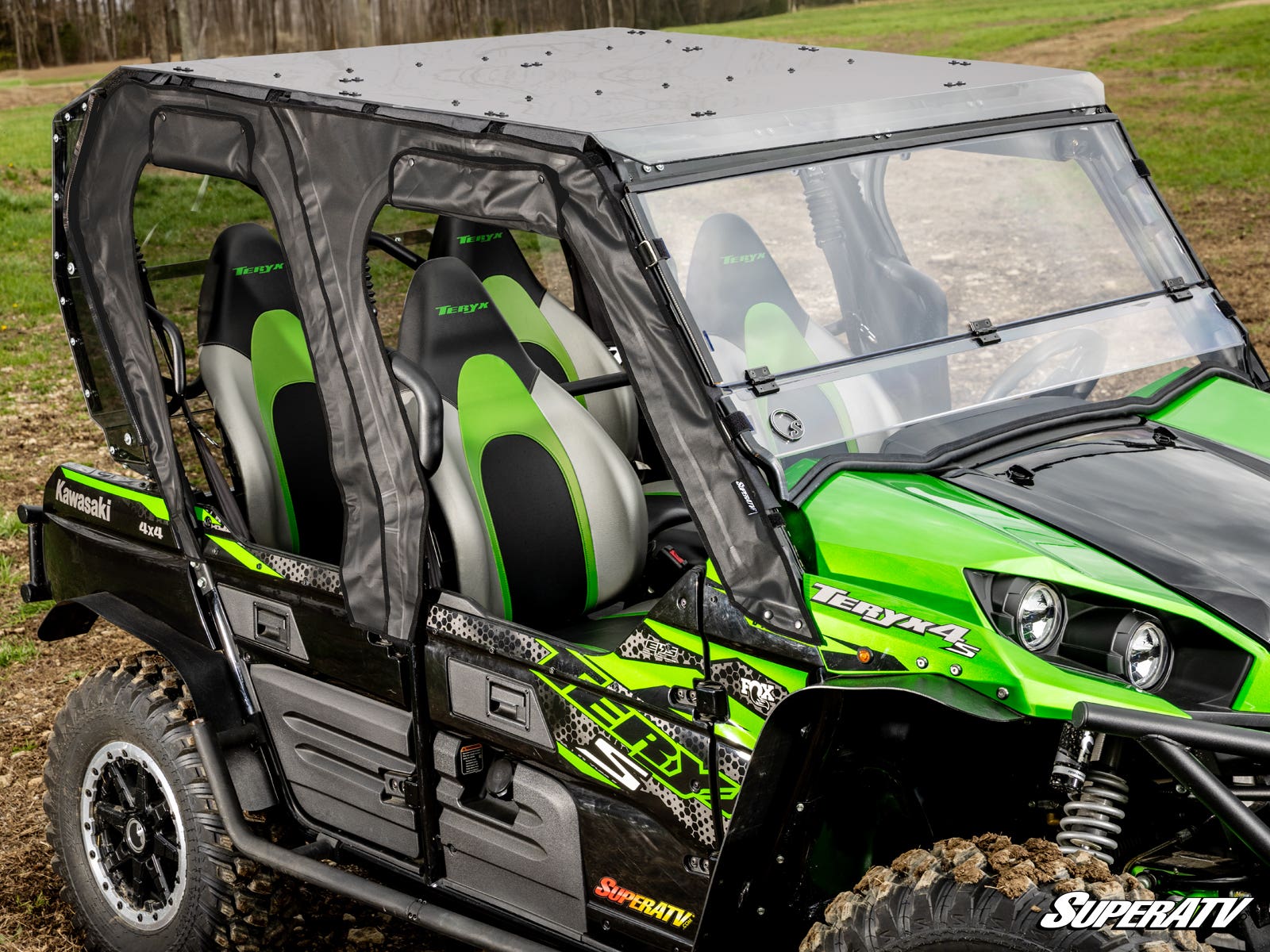 Kawasaki Teryx 4 Soft Cab Enclosure Upper Doors - No RWS