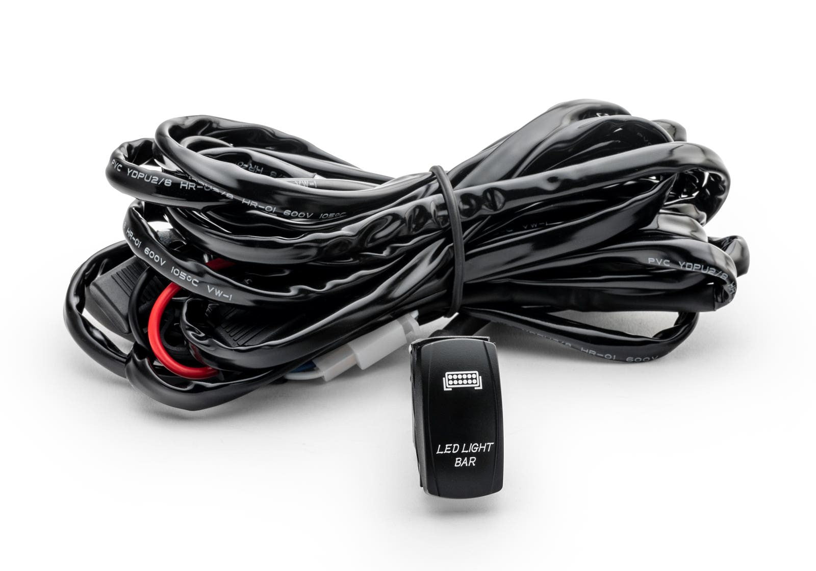 LED Light Wiring Harness with Rocker Switch - Light Bar