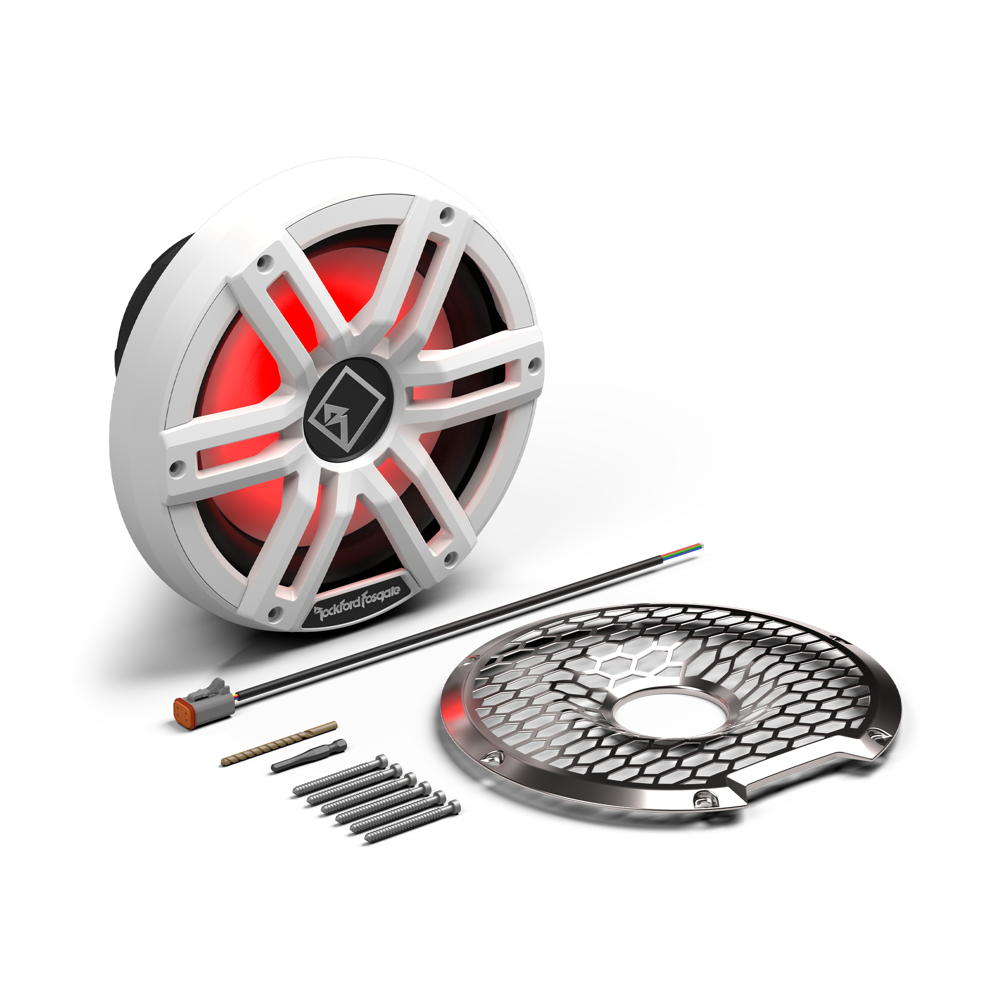 M2 10′′ DVC 2Ω Color Optix™ Sealed Marine Subwoofer: White Gen-2