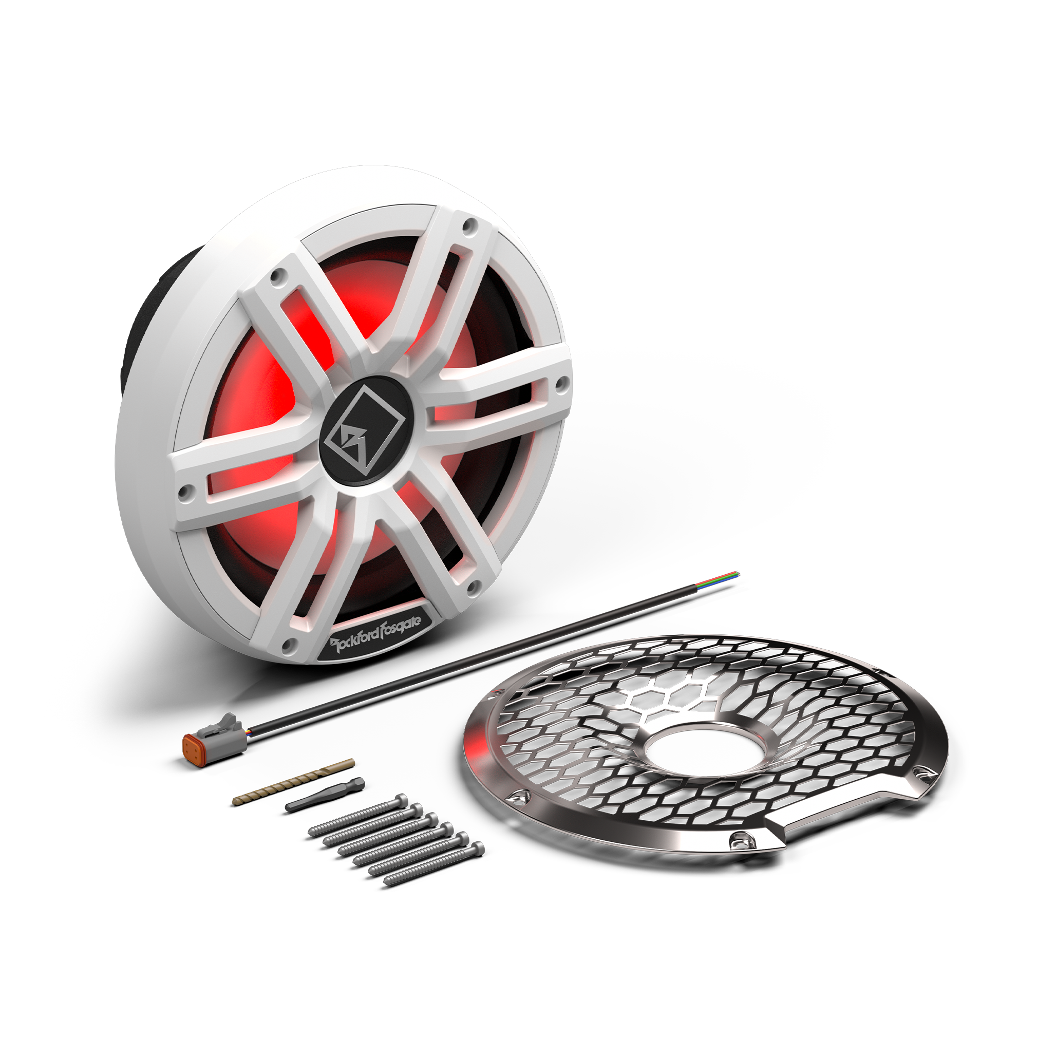 M2 10′′ DVC 4Ω Color Optix™ Sealed Marine Subwoofer: White Gen-2