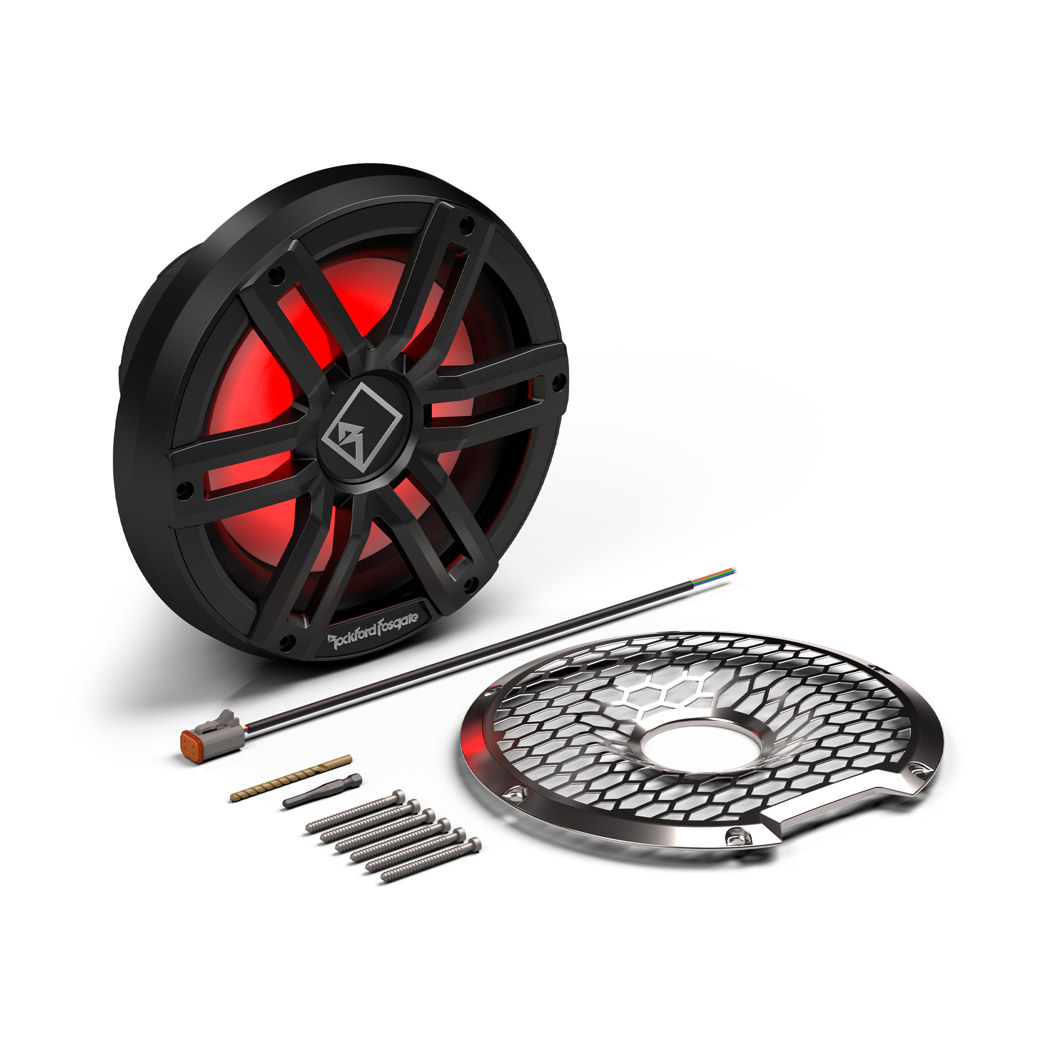 M2 10′′ DVC 4Ω Color Optix™ Infinite Baffle Marine Subwoofer: Black Gen-2