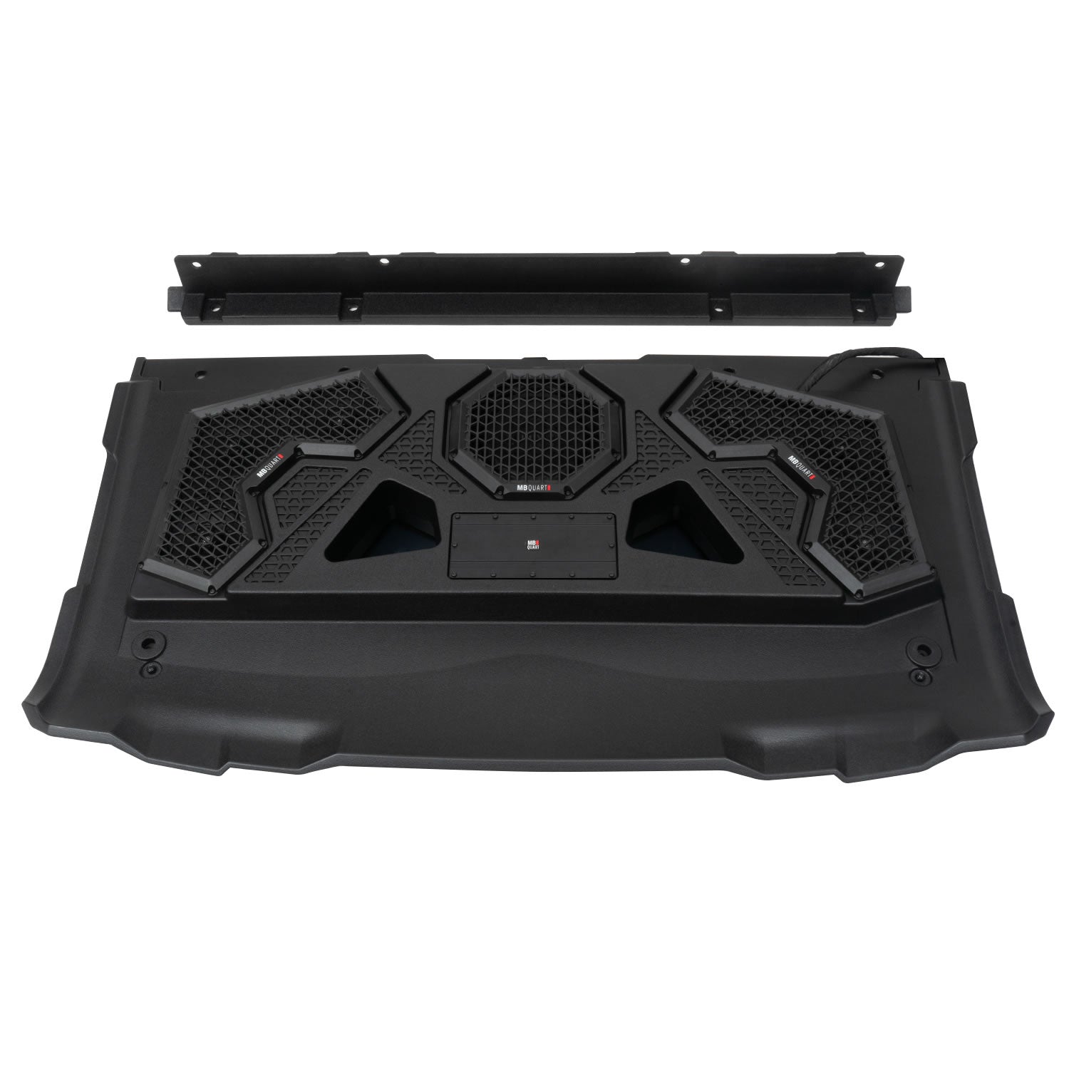 MBQRG2-S7R 500 Watt 7 Speaker Polaris RANGER Audio Roof with 7 Inch LED Source Unit and 45 Inch Light Bar