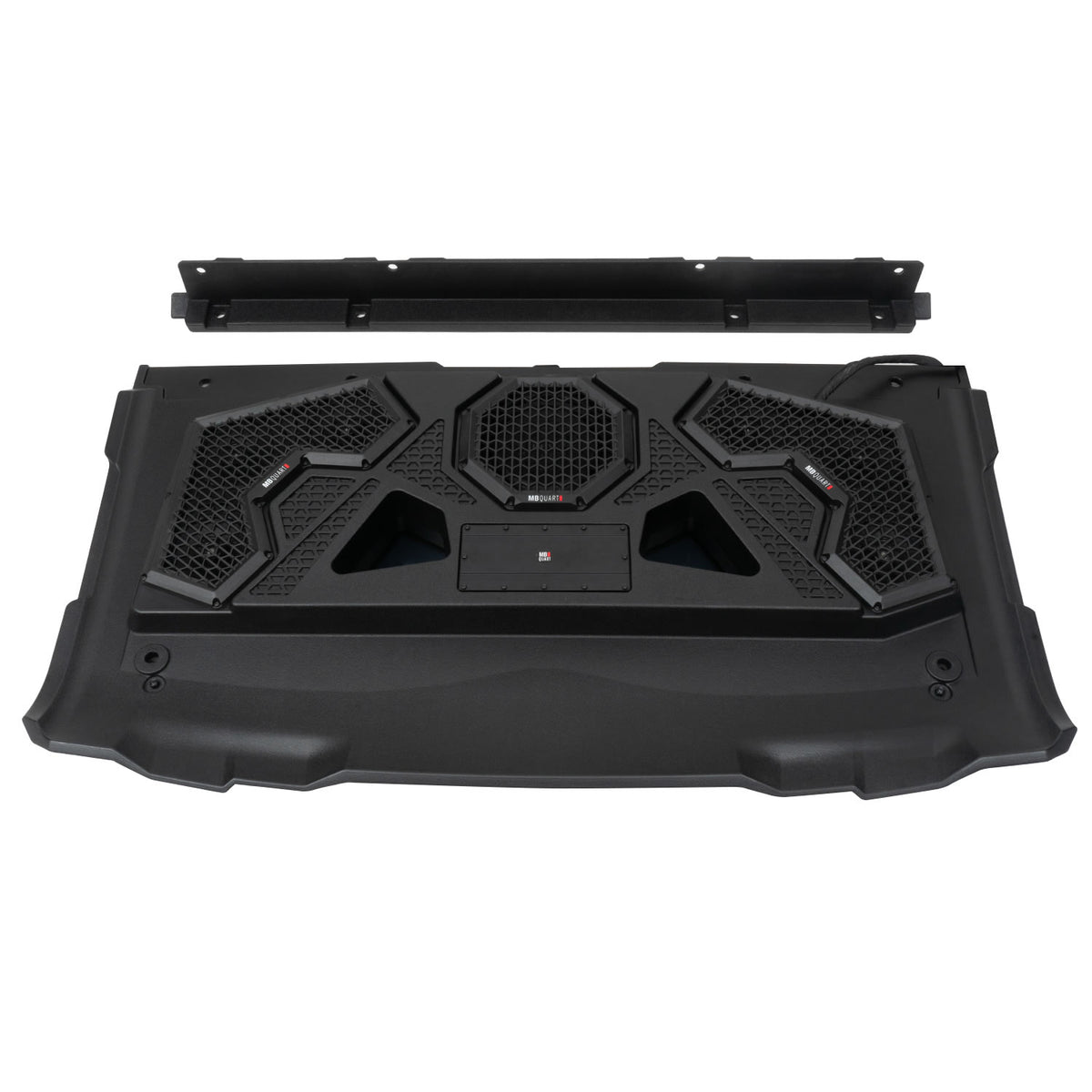 MBQRG2-S7R 500 Watt 7 Speaker Polaris RANGER Audio Roof with 7 Inch LED Source Unit and 45 Inch Light Bar