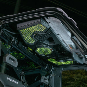 MBQRG2-S7R 500 Watt 7 Speaker Polaris RANGER Audio Roof with 7 Inch LED Source Unit and 45 Inch Light Bar