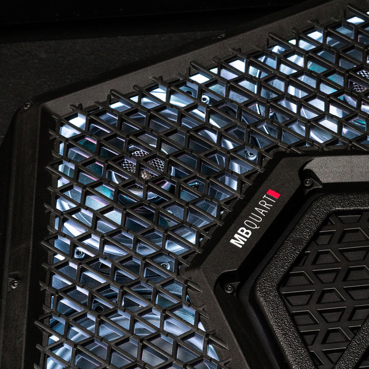 MBQRG2-S7R 500 Watt 7 Speaker Polaris RANGER Audio Roof with 7 Inch LED Source Unit and 45 Inch Light Bar