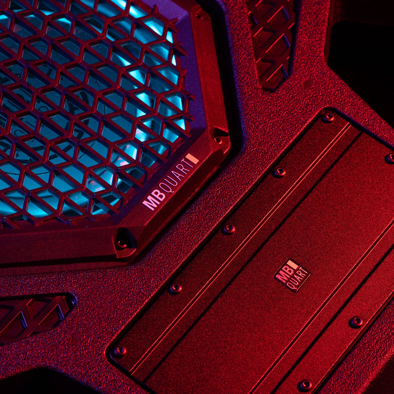 MBQRG2-S7R 500 Watt 7 Speaker Polaris RANGER Audio Roof with 7 Inch LED Source Unit and 45 Inch Light Bar