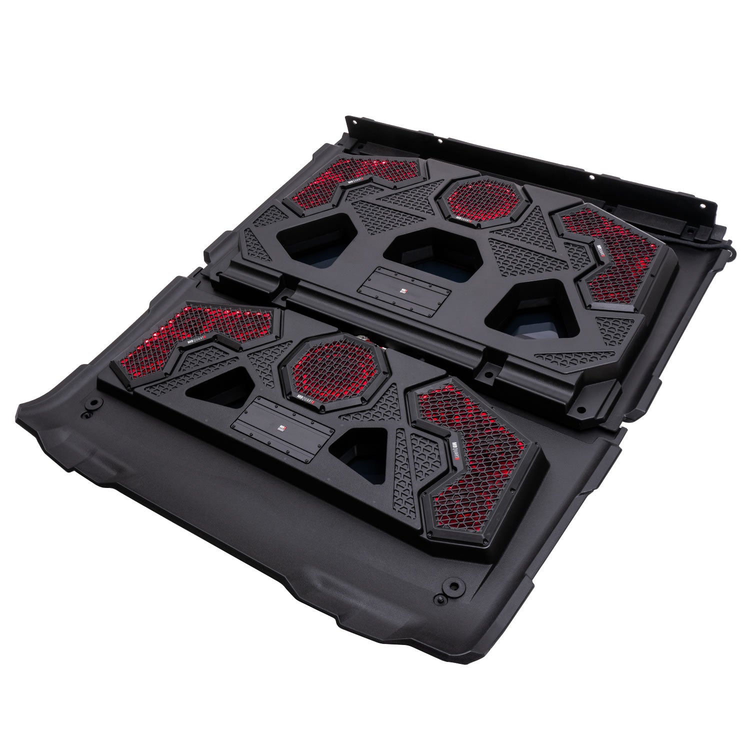 MBQRG4-S14R 1000 Watt 14 Speaker Polaris RANGER Audio Roof with 7 Inch LED Source Unit and 45 Inch Light Bar