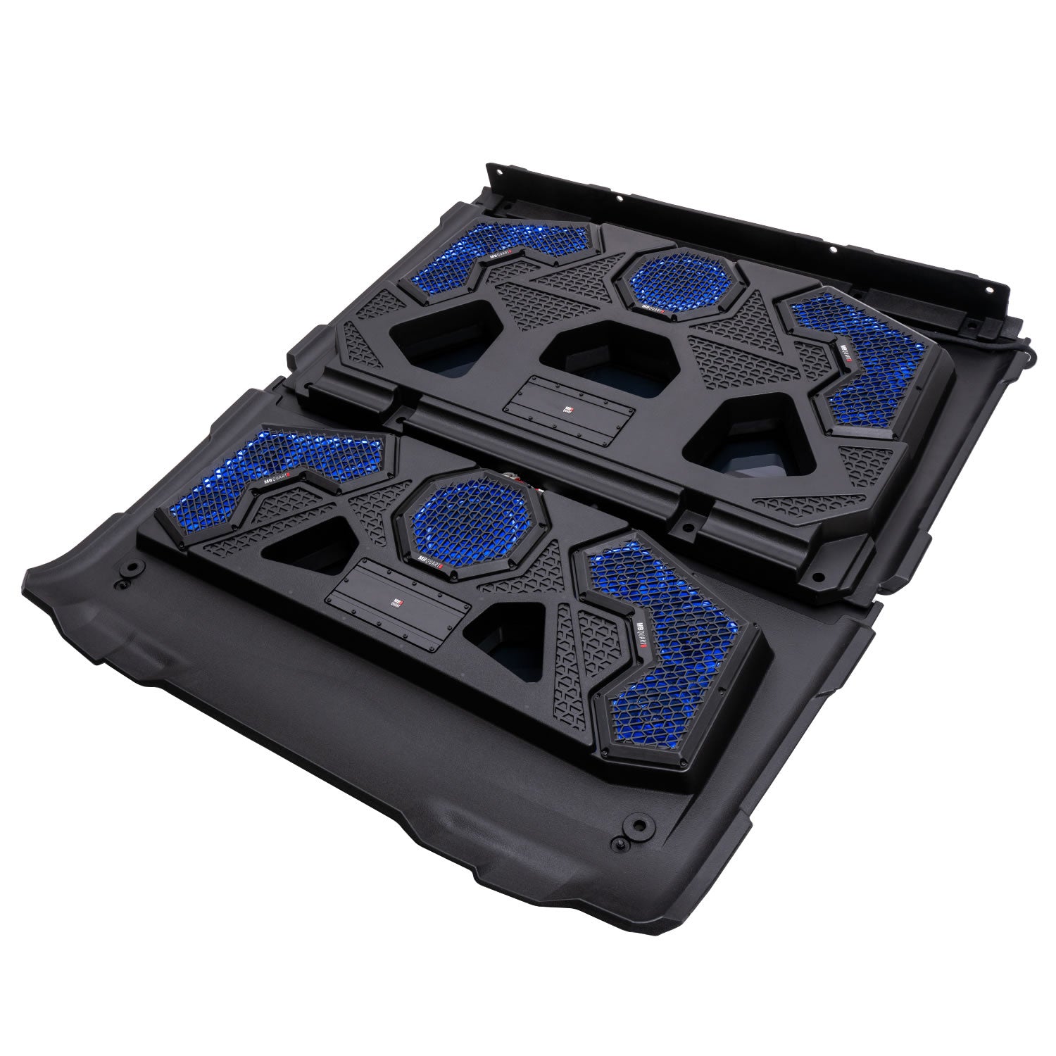 MBQRG4-S14R 1000 Watt 14 Speaker Polaris RANGER Audio Roof with 7 Inch LED Source Unit and 45 Inch Light Bar