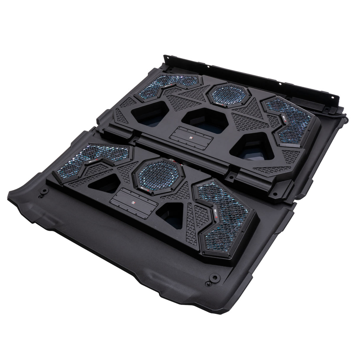 MBQRG4-S14R 1000 Watt 14 Speaker Polaris RANGER Audio Roof with 7 Inch LED Source Unit and 45 Inch Light Bar