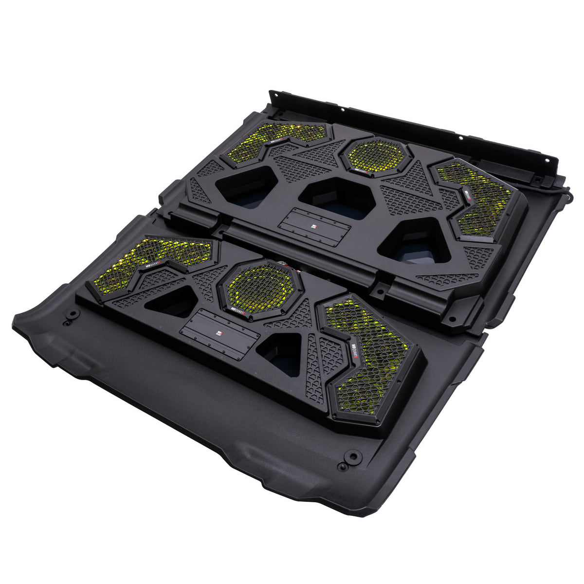 MBQRG4-S14R 1000 Watt 14 Speaker Polaris RANGER Audio Roof with 7 Inch LED Source Unit and 45 Inch Light Bar