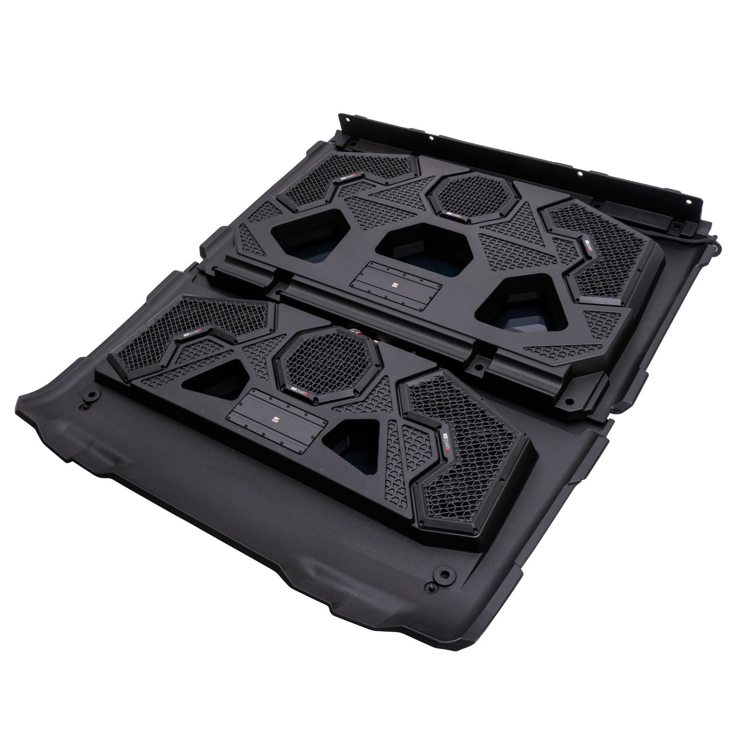 MBQRG4-S14R 1000 Watt 14 Speaker Polaris RANGER Audio Roof with 7 Inch LED Source Unit and 45 Inch Light Bar