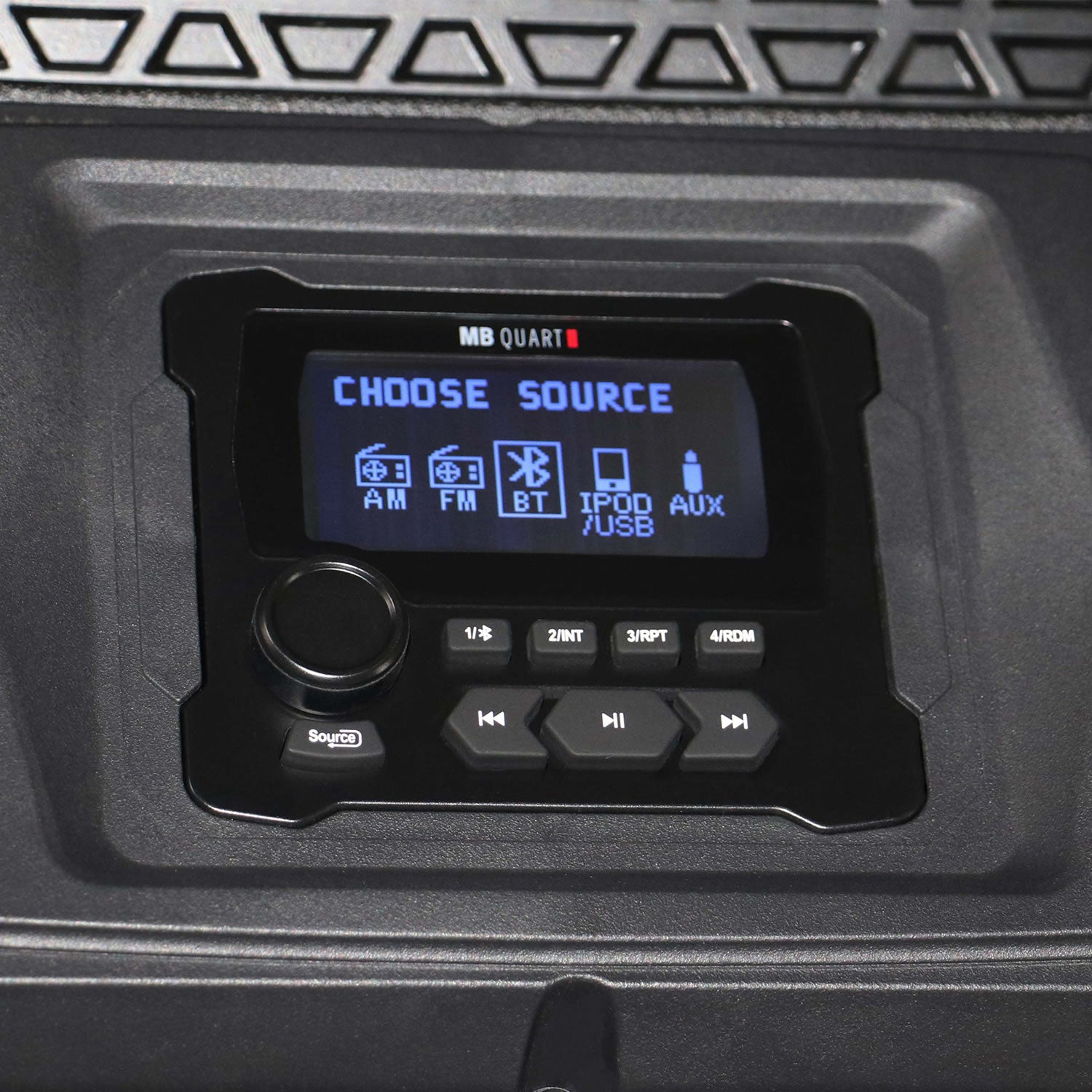 MBQRT2-S6R 500 Watt 6 Speaker Polaris RZR Trail Audio Roof with 3.5 Inch LCD Source Unit
