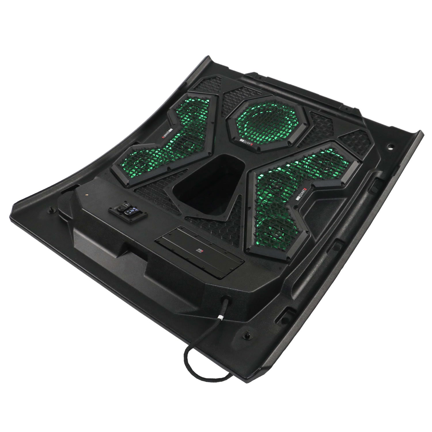 MBQRT2-S7RRC 500 Watt 7 Speaker Polaris RZR Trail Audio Roof designed for RIDE COMMAND™ and with 32 Inch Light Bar