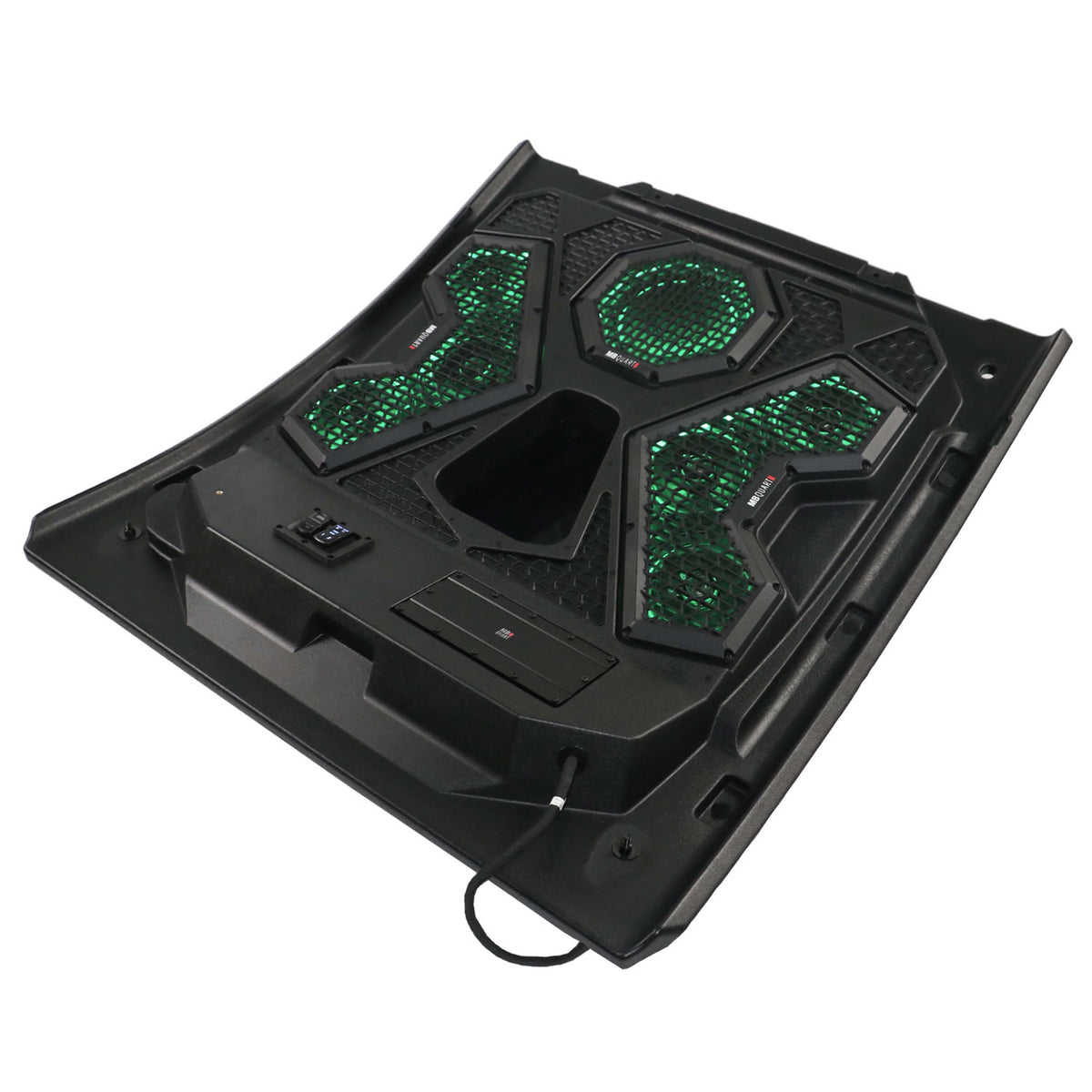 MBQRT2-S7RRC 500 Watt 7 Speaker Polaris RZR Trail Audio Roof designed for RIDE COMMAND™ and with 32 Inch Light Bar