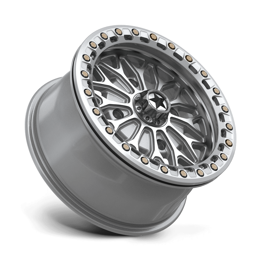 BOLO UTV BEADLOCK - GLOSS SILVER W/ MACHINED FACE