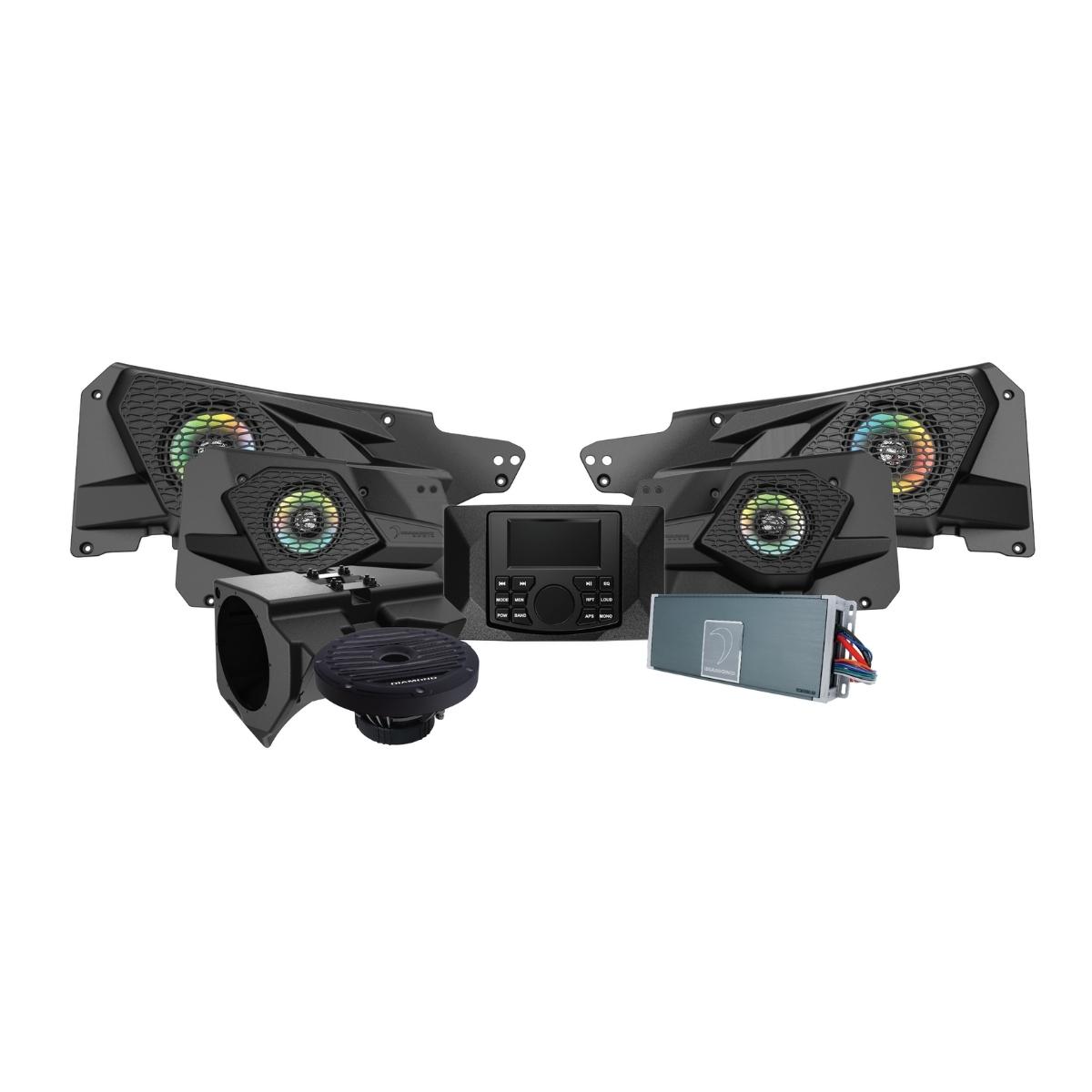 2014+ RZR 2DR / 4DR Power Sports Speaker & Waterproof Amplifier Combo