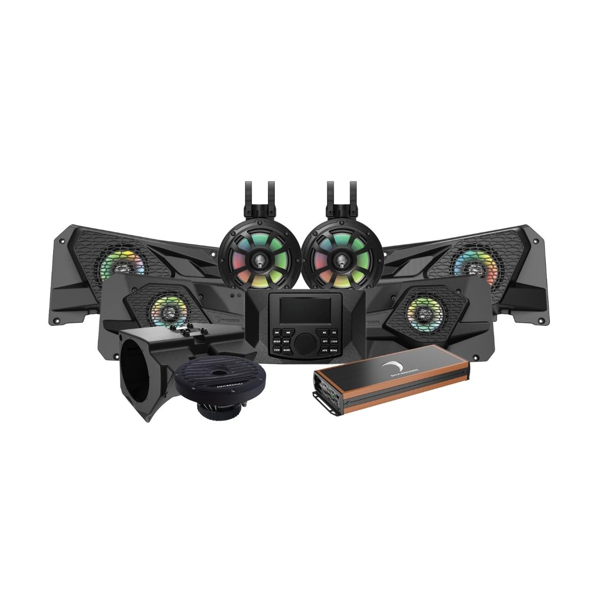 2014+ RZR All Weather Speaker System with Full Range Amplifier