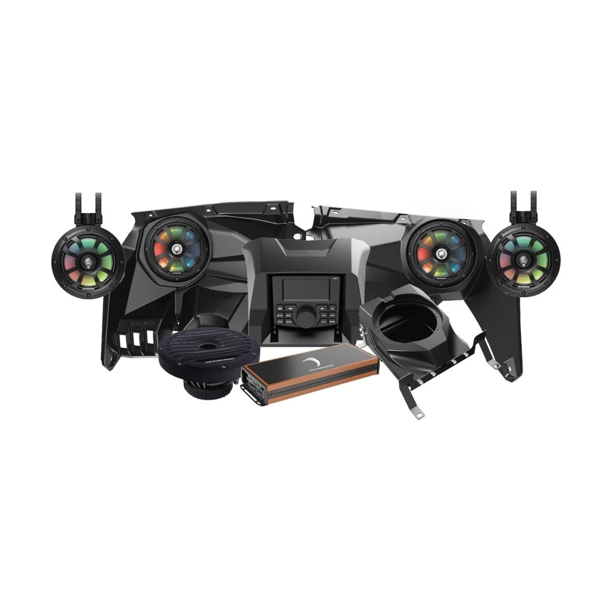 MSX3KD3 - 2017+ Can Am Maverick X3/X3 Radio and Amplifier Speaker Kit