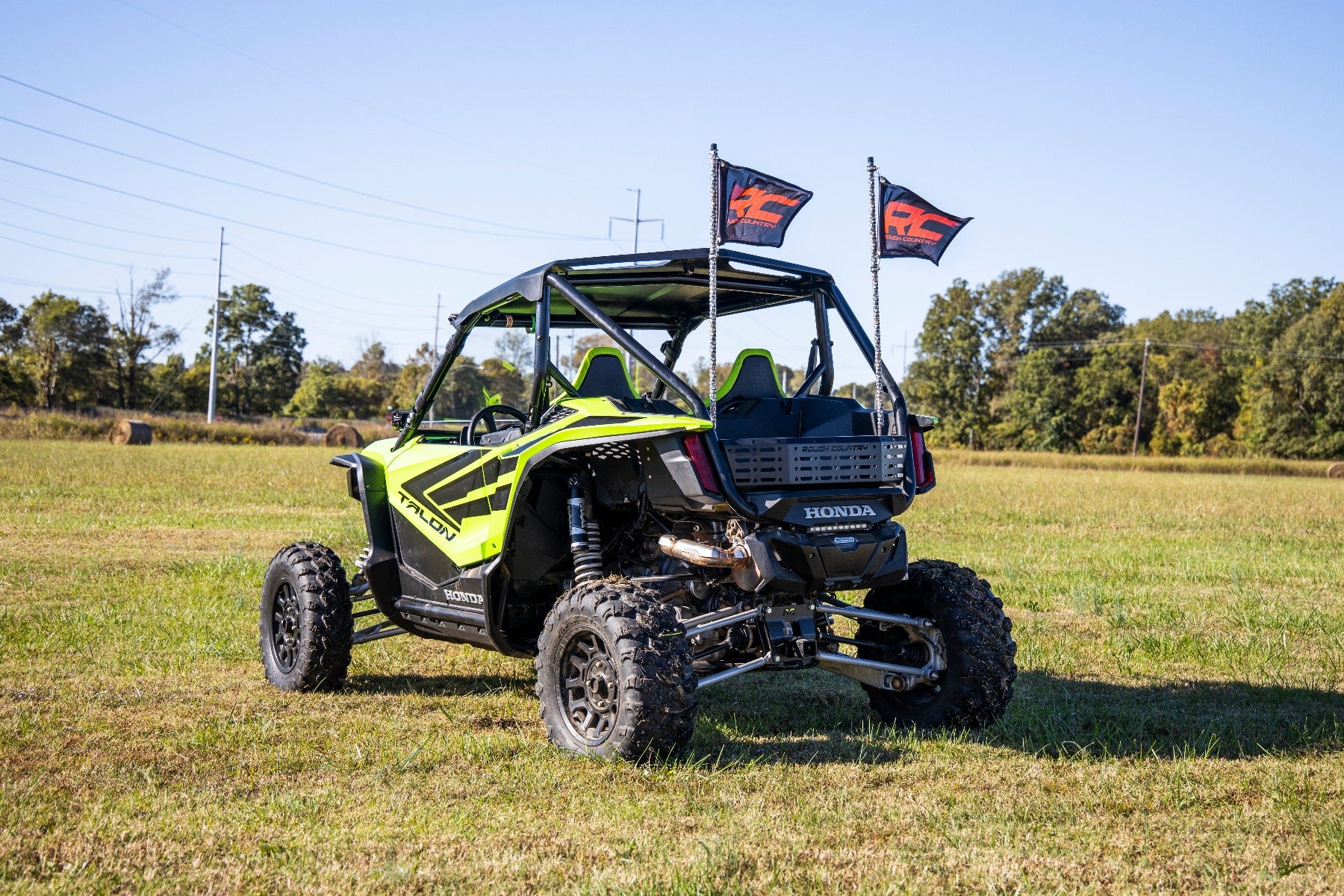 Whip Mount | Bed | 4' Multl-Color LED Whip Pair | Honda Talon 1000