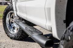 Oval Nerf Step | Crew Cab | Black | Ford F-150/Lightning/F-250/F-350/Raptor (15-26)