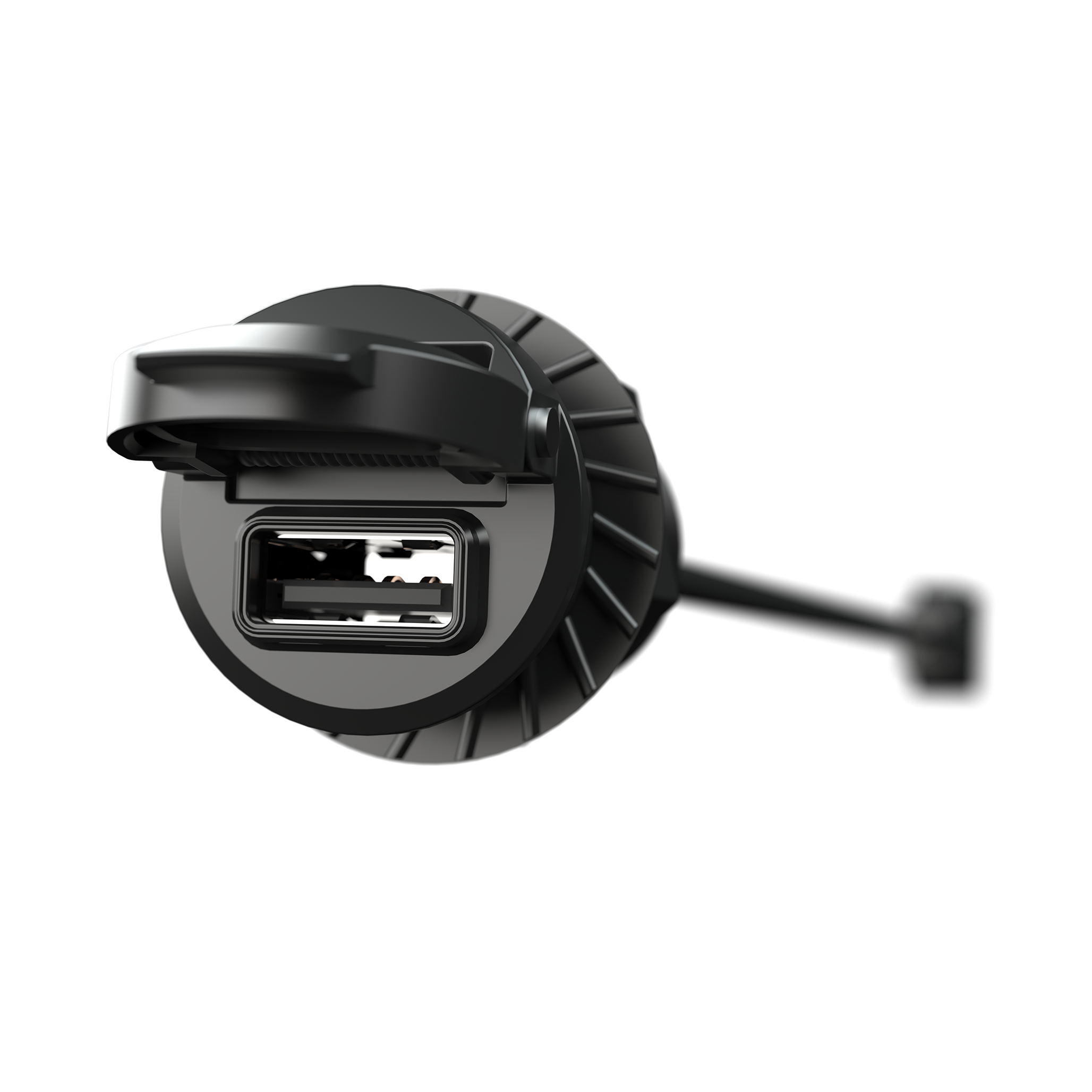 Universal USB Port with Hinged Cover