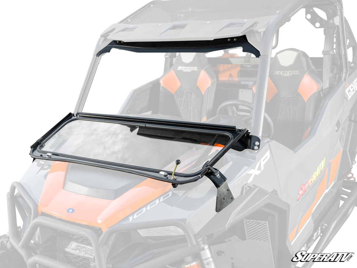 Polaris General 1000 Flip-Down Glass Windshield-copy