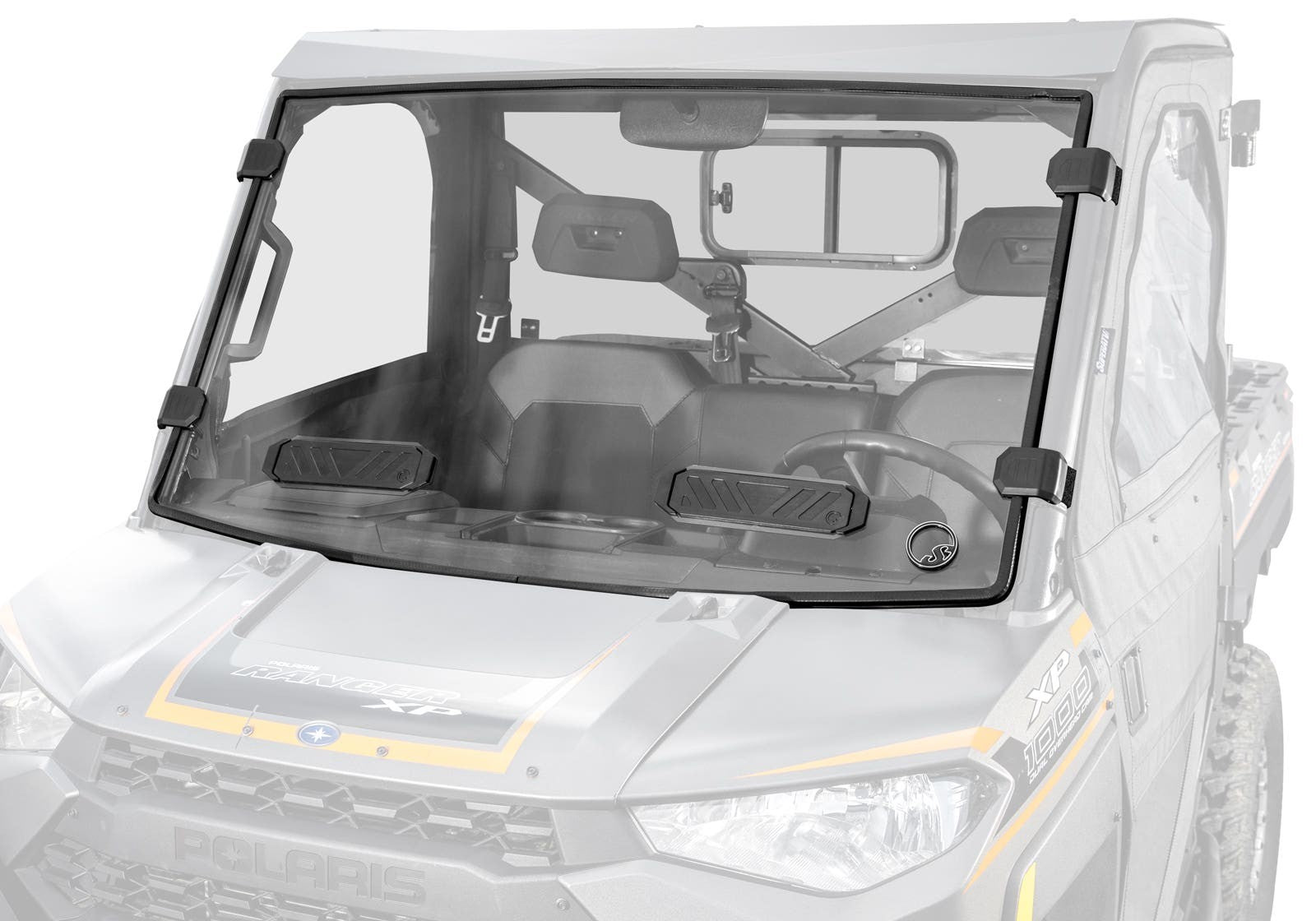 Polaris Ranger XP 900 Vented Full Windshield—Scratch-Resistant