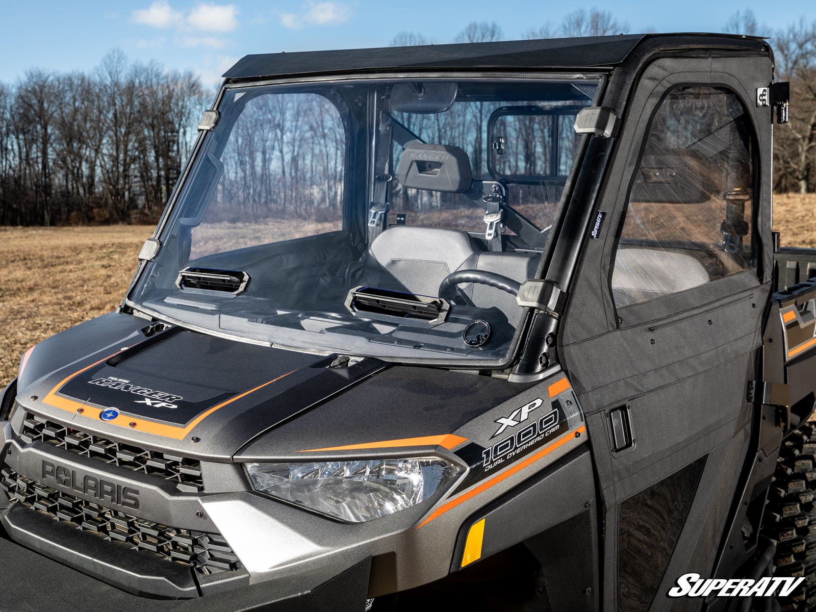 Polaris Ranger 900 Vented Full Windshield—Scratch-Resistant